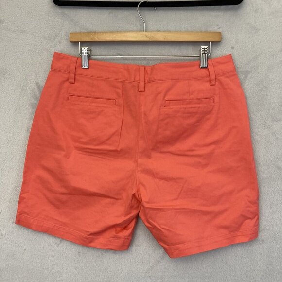 Lot of 3 Lands' End Chino Shorts Womens 10 Coral Purple Brown Casual Cotton - Picture 11 of 14